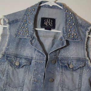 Rock & Republic Distressed Denim Vest